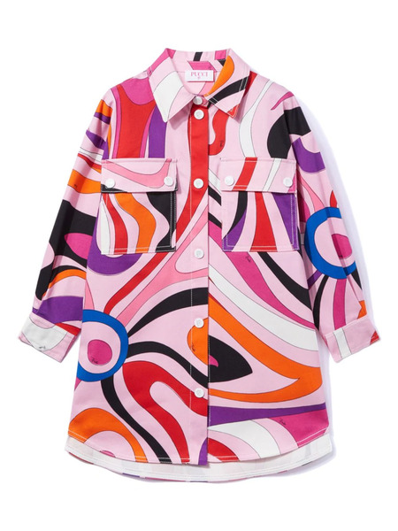  Pucci Junior Marmo-print Dress - Pink 