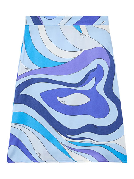  Pucci Junior Marmo-print Skirt - Blue 