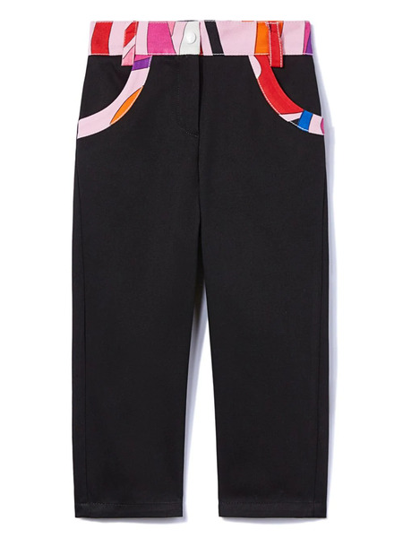  Pucci Junior Marmo-print Trousers - Black 