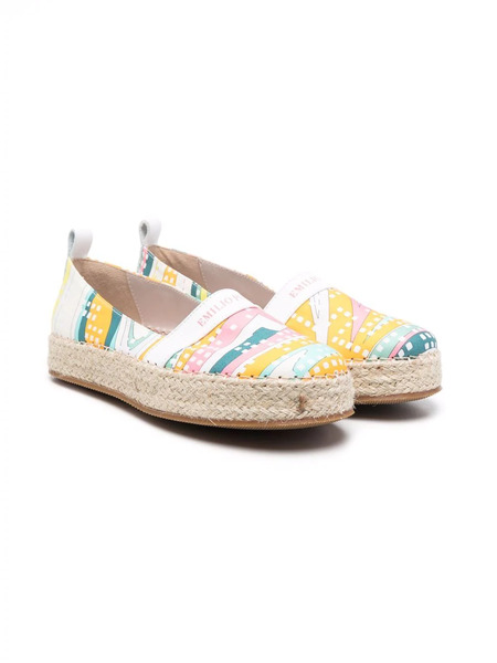  Pucci Junior Onde-print Espadrilles - White 