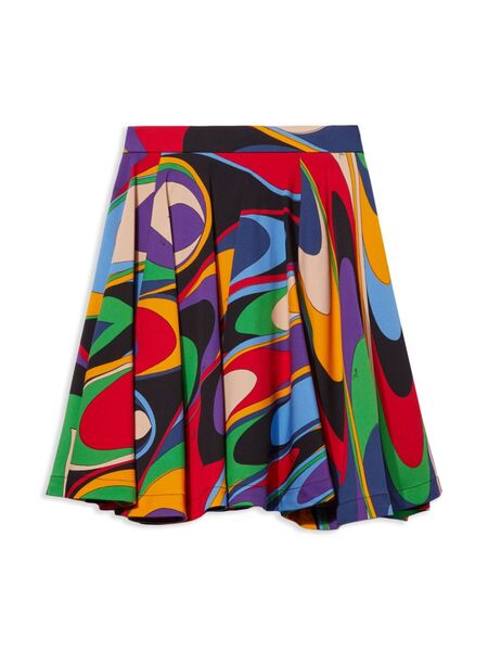  Pucci Junior Onde-print Skirt - Blue 