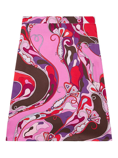  Pucci Junior Orchidee-print Skirt - Pink 