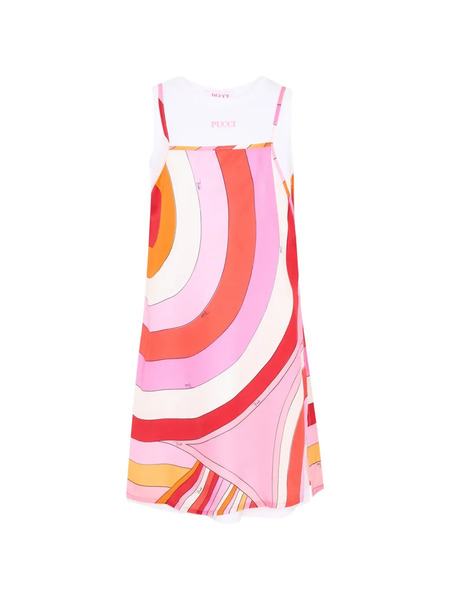  Pucci Junior Patterned Shift Dress - Pink 