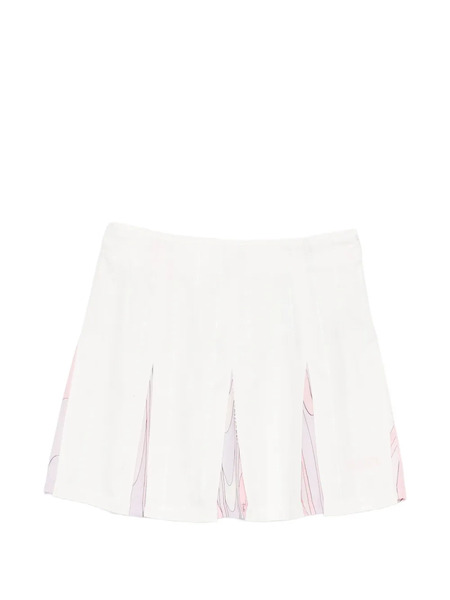 Pucci Junior Pleated Printed Skirt - White 