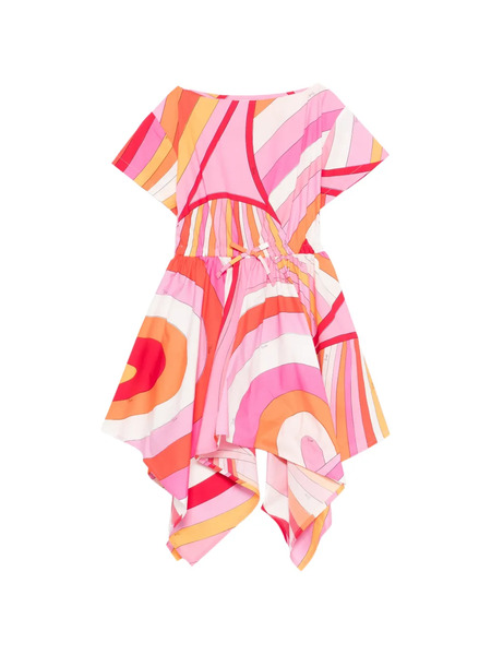  Pucci Junior Printed Tie-waist Dress - Pink 