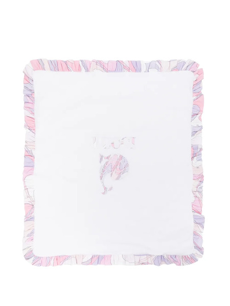  Pucci Junior Ruffled-trim Blanket - White 