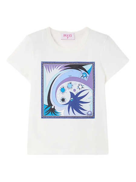  Pucci Junior Stella-print T-shirt - White 