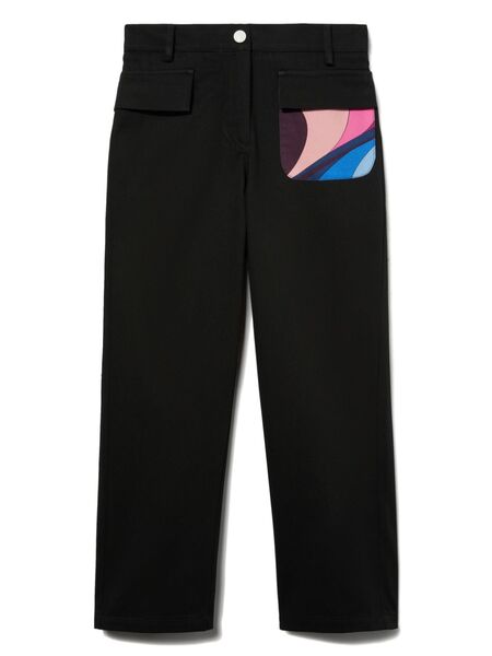  Pucci Junior Straight-leg Trousers - Black 