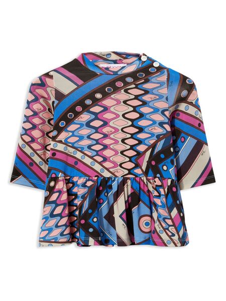  Pucci Junior Vivara-print Top - Blue 