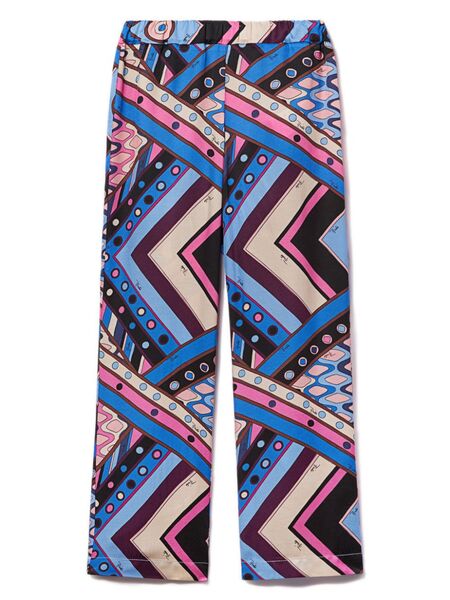  Pucci Junior Vivara-print Trousers - Blue 
