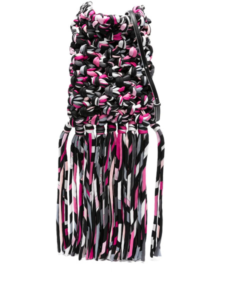  Pucci Knitted Cross Body Bag - Black 