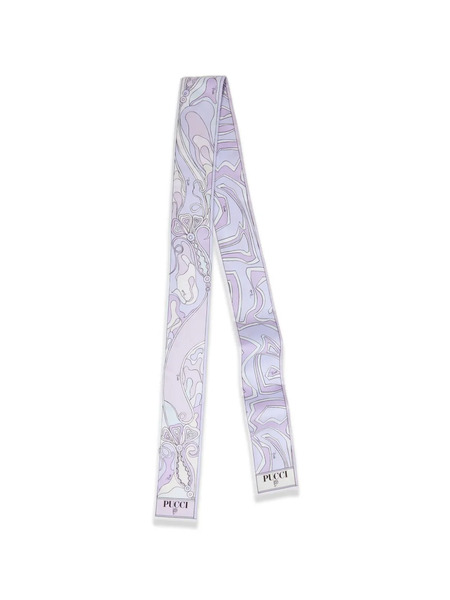  Pucci Labirinto Orchidee-print Silk Scarf - Purple 