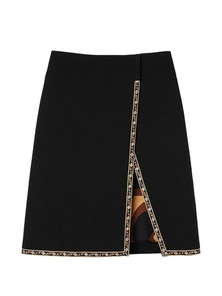  Pucci Labirinto-print Wool Skirt - Black 