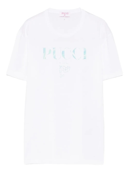  Pucci Logo Cotton T-shirt - White 