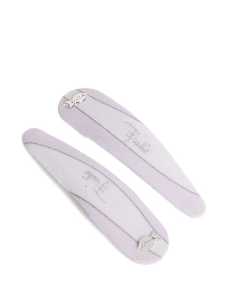  Pucci Logo-print Hair Clips - Purple 