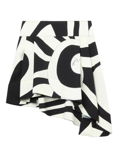 Pucci Marmo-print Asymmetrical Mini Skirt - Black 