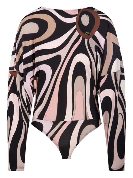 Pucci Marmo-print Bodysuit - Black 
