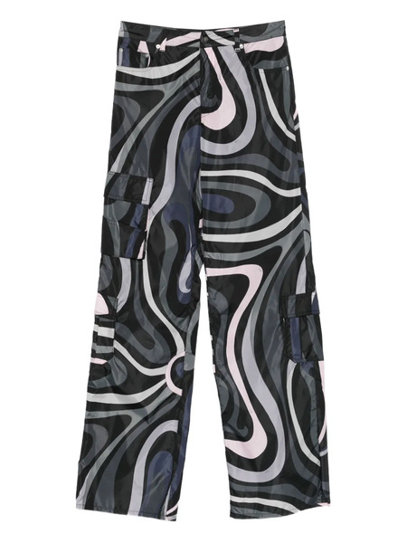  Pucci Marmo-print Cargo Trousers - Black 