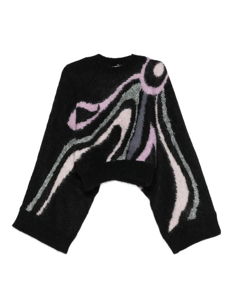  Pucci Marmo-print Cropped Sweater - Black 