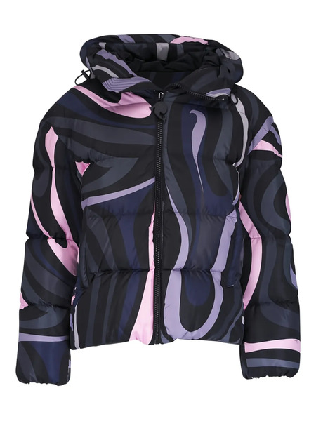  Pucci Marmo-print Down Jacket - Black 