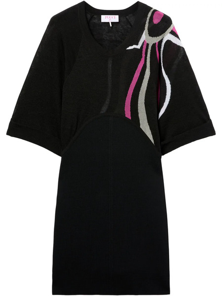  Pucci Marmo-print Dress - Black 