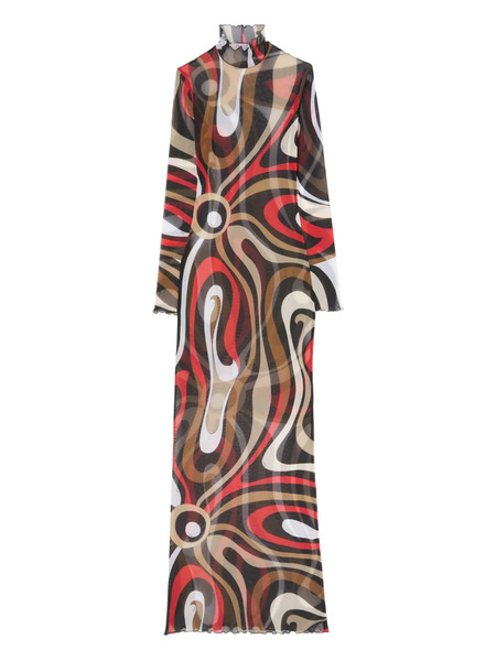  Pucci Marmo-print Maxi Dress - Brown 