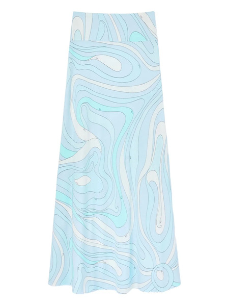  Pucci Marmo-print Maxi Skirt - Blue 