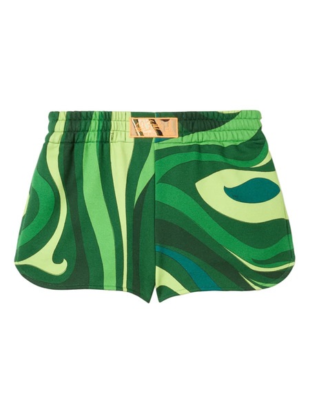  Pucci Marmo-print Shorts - Green 