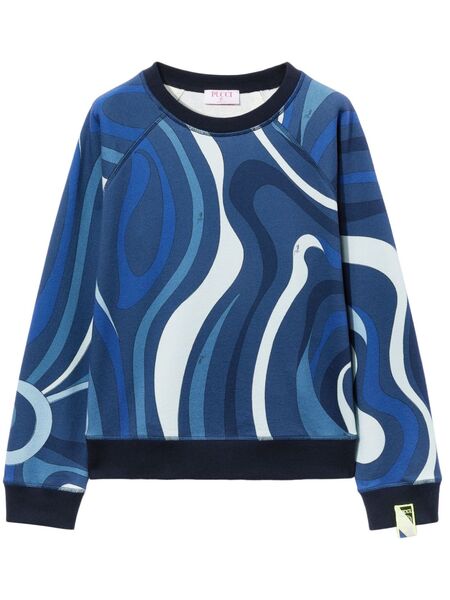  Pucci Marmo-print Sweatshirt - Blue 