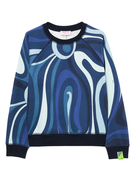  Pucci Marmo-print Sweatshirt - Blue 