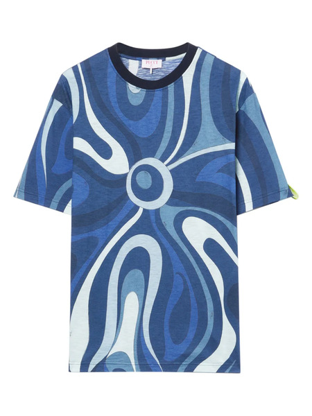  Pucci Marmo-print T-shirt - Blue 
