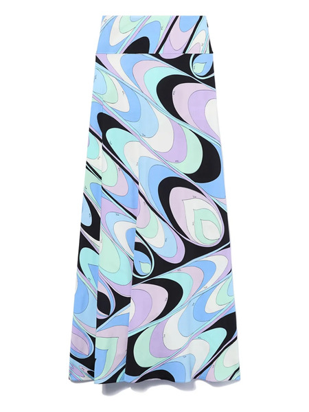  Pucci Onde-print Skirt - Blue 