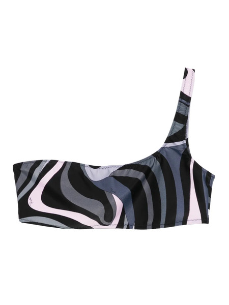  Pucci One-shoulder Bikini Top - Black 