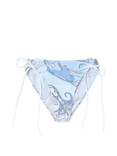  Pucci Orchidee-print Adjustable Bikini Bottoms - Blue 