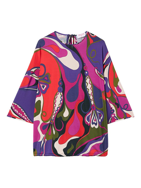  Pucci Orchidee-print Blouse - Red 