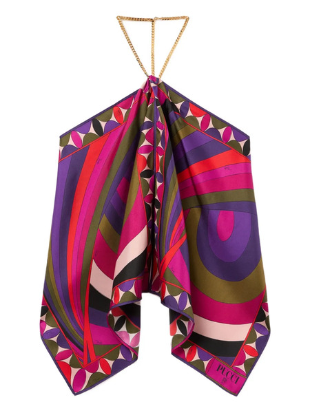  Pucci Orchidee-print Chain Top - Purple 