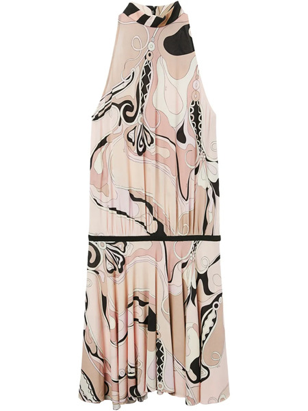  Pucci Orchidee-print Dress - Neutrals 