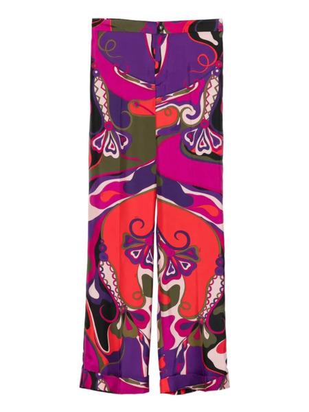  Pucci Orchidee-print Pajama Trousers - Purple 