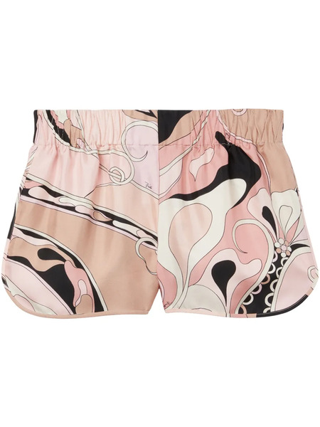  Pucci Orchidee-print Shorts - Neutrals 