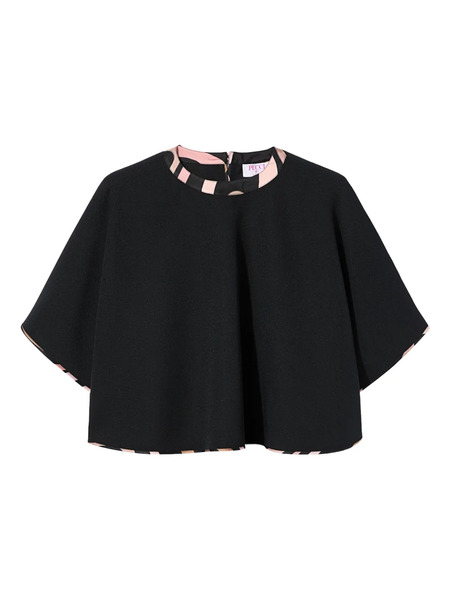  Pucci Printed-trim Top - Black 