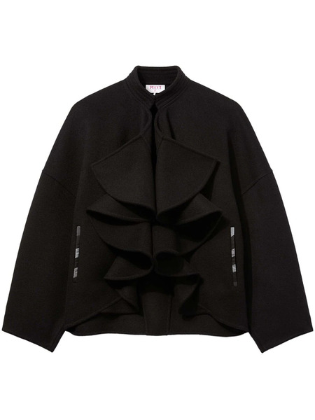  Pucci Ruffled-placket Wool Jacket - Black 