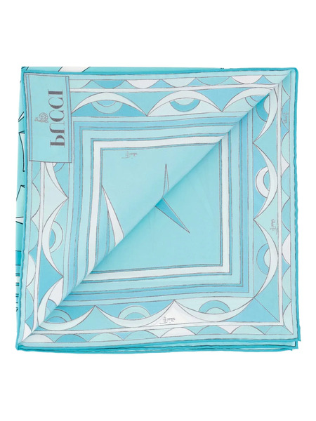  Pucci Silk Square Scarf - Blue 