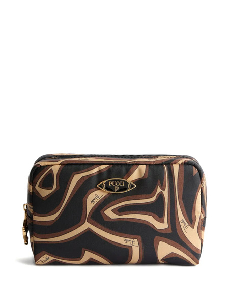  Pucci Small Labirinto-print Makeup Bag - Black 