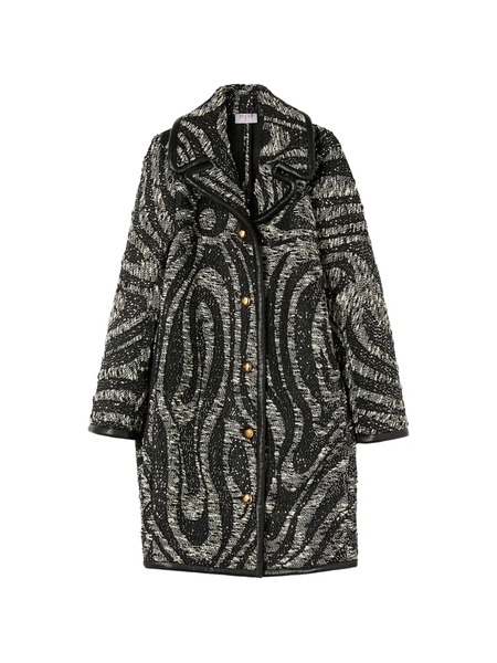  Pucci Tweed Patterned Coat - Black 