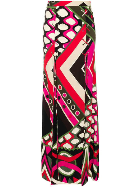  Pucci Vivara-print Maxi Skirt - Neutrals 