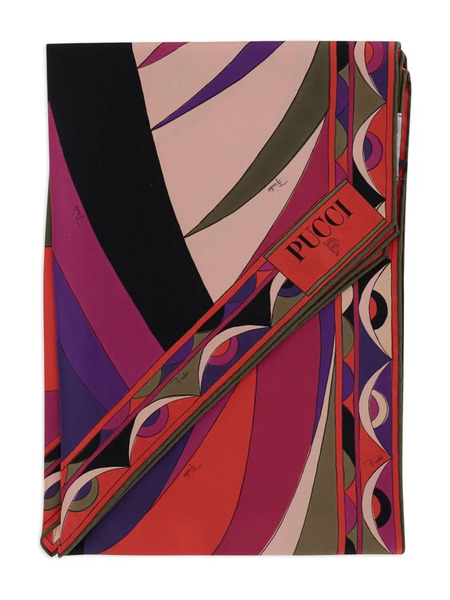  Pucci Volute-print Silk Scarf - Red 