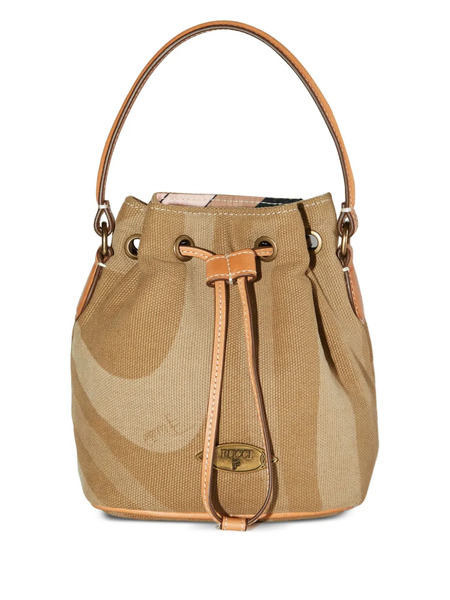  Pucci Yummy Drawstring Bucket Bag - Brown 