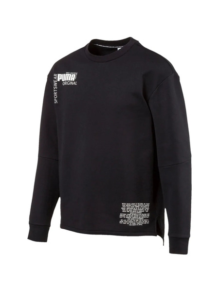  Puma Crew-neck Long-sleeve Sweatshirt - Black 
