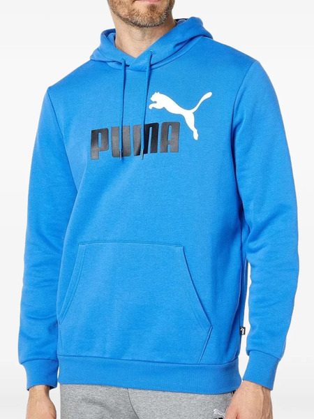  Puma Essential Big Logo Fleece Hoodie - Blue 