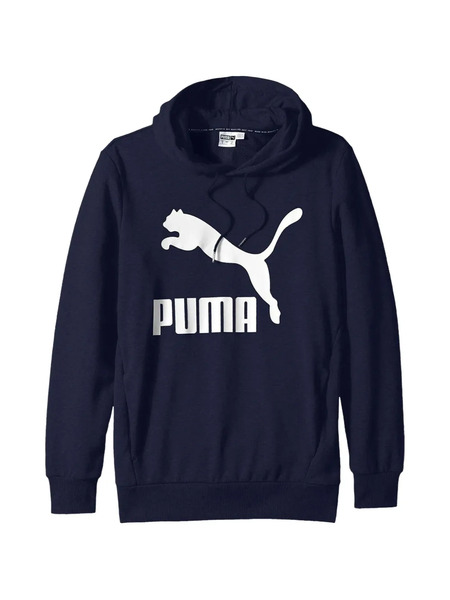  Puma Essentials Big Logo Fleece Hoodie - Blue 